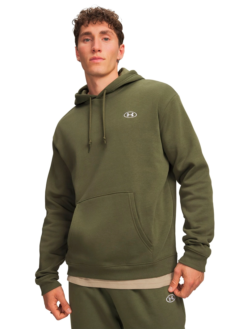 POLERON RIVAL FLEECE VERDE HOMBRE UNDER ARMOUR - 1
