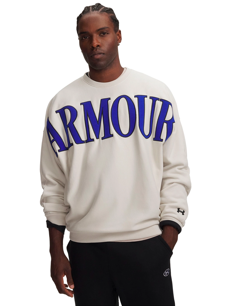 POLERON ICON HEAVYWEIGHT TERRY GRAPHIC BLANCO HOMBRE UNDER ARMOUR - 1