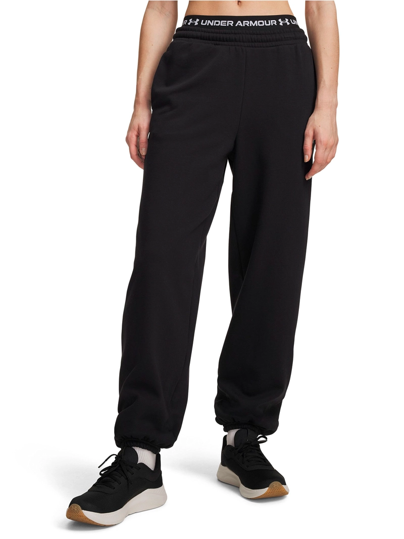 PANTALON ICON FLEECE NEGRA MUJER UNDER ARMOUR - 1