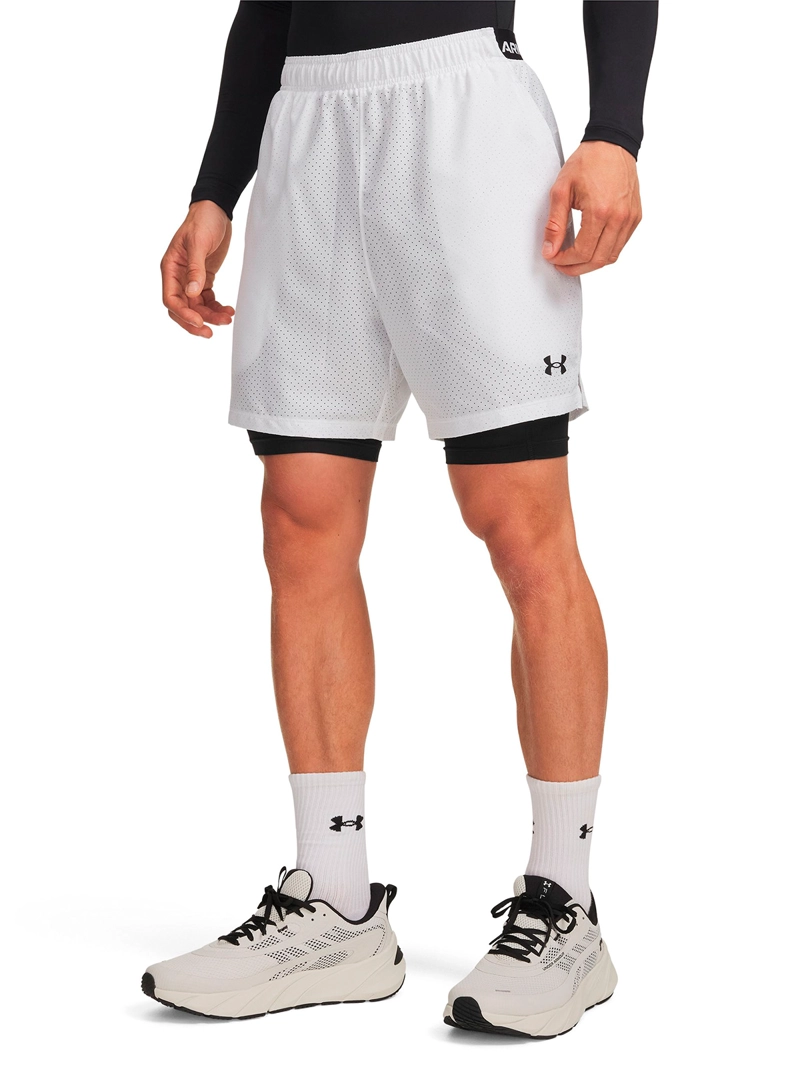 SHORT VANISH WOVEN 2-IN-1 BLANCO HOMBRE UNDER ARMOUR - 1