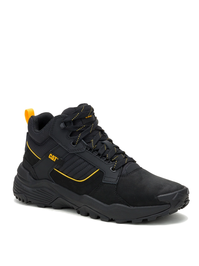 ZAPATILLA HOMBRE GRAPPLE LEATHER MID NEGRO CAT - 1