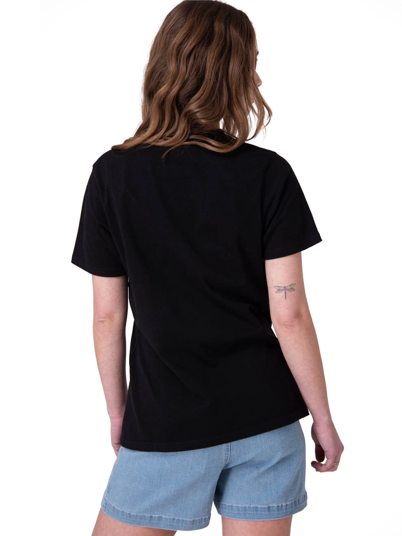 POLERA MANGA CORTA MUJER MINI FLORAL GRAPHIC NEGRO CAT - 2