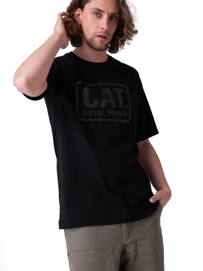 POLERA MANGA CORTA HOMBRE DIESEL POWER S/S TEE NEGRO CAT - 1