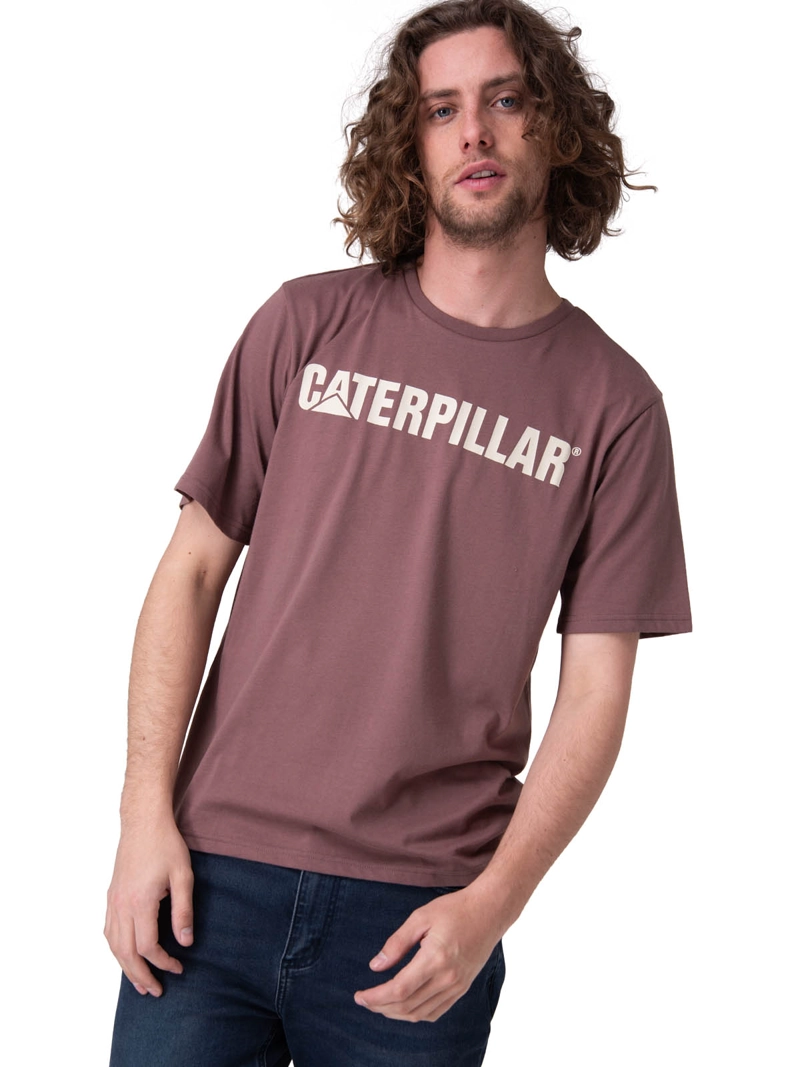 POLERA MANGA CORTA HOMBRE CATERPILLAR LOGO TEE CAFE  CAT - 1