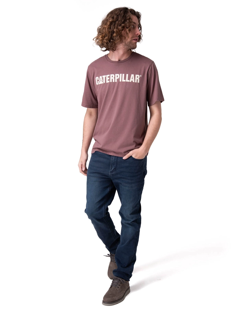 POLERA MANGA CORTA HOMBRE CATERPILLAR LOGO TEE CAFE  CAT - 6