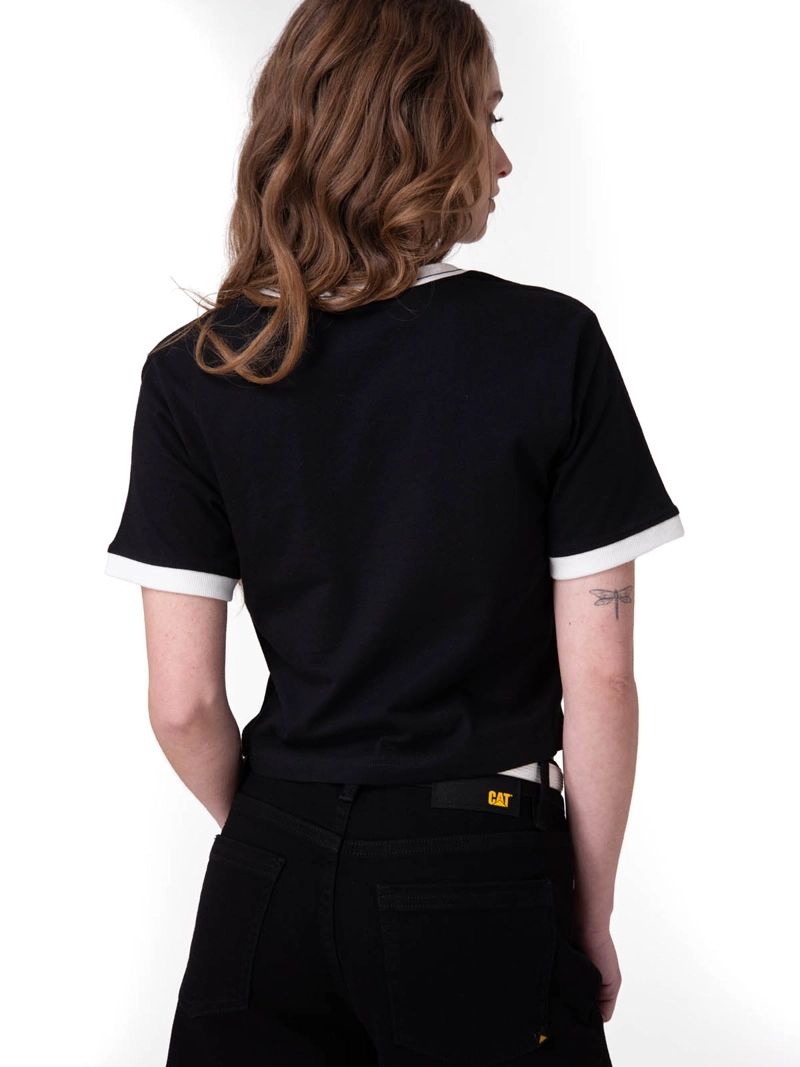 POLERA MANGA CORTA MUJER CATERPILLAR RINGER C NEGRO CAT - 2
