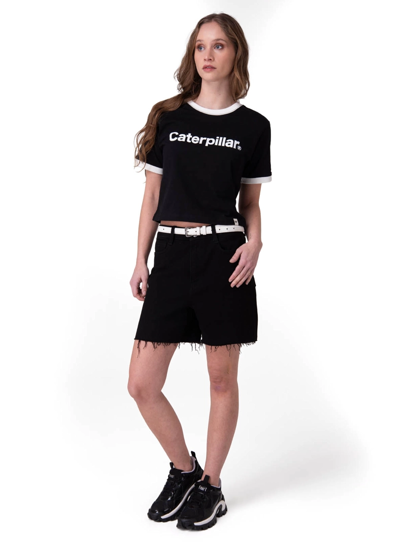 POLERA MANGA CORTA MUJER CATERPILLAR RINGER C NEGRO CAT - 6