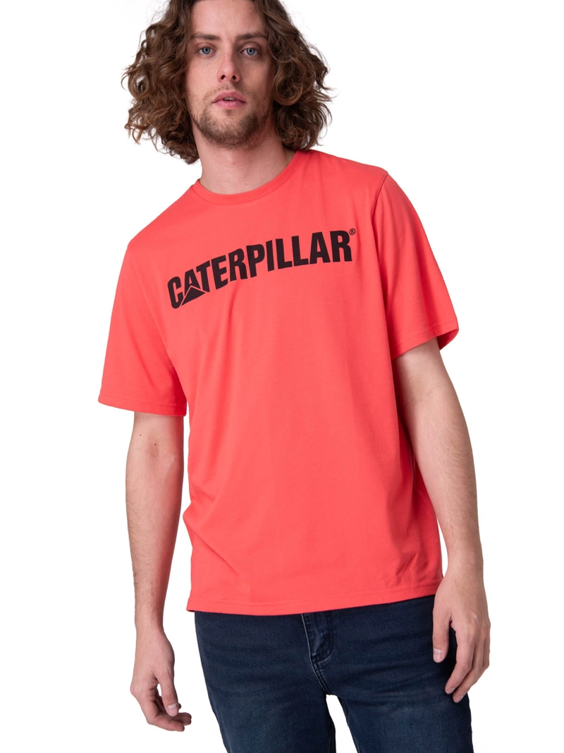POLERA MANGA CORTA HOMBRE CATERPILLAR LOGO TEE ROJO CAT - 1