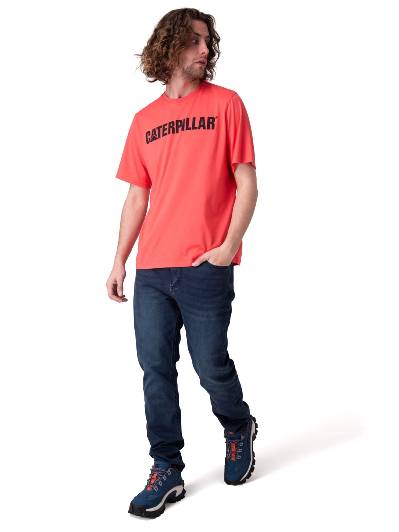 POLERA MANGA CORTA HOMBRE CATERPILLAR LOGO TEE ROJO CAT - 5