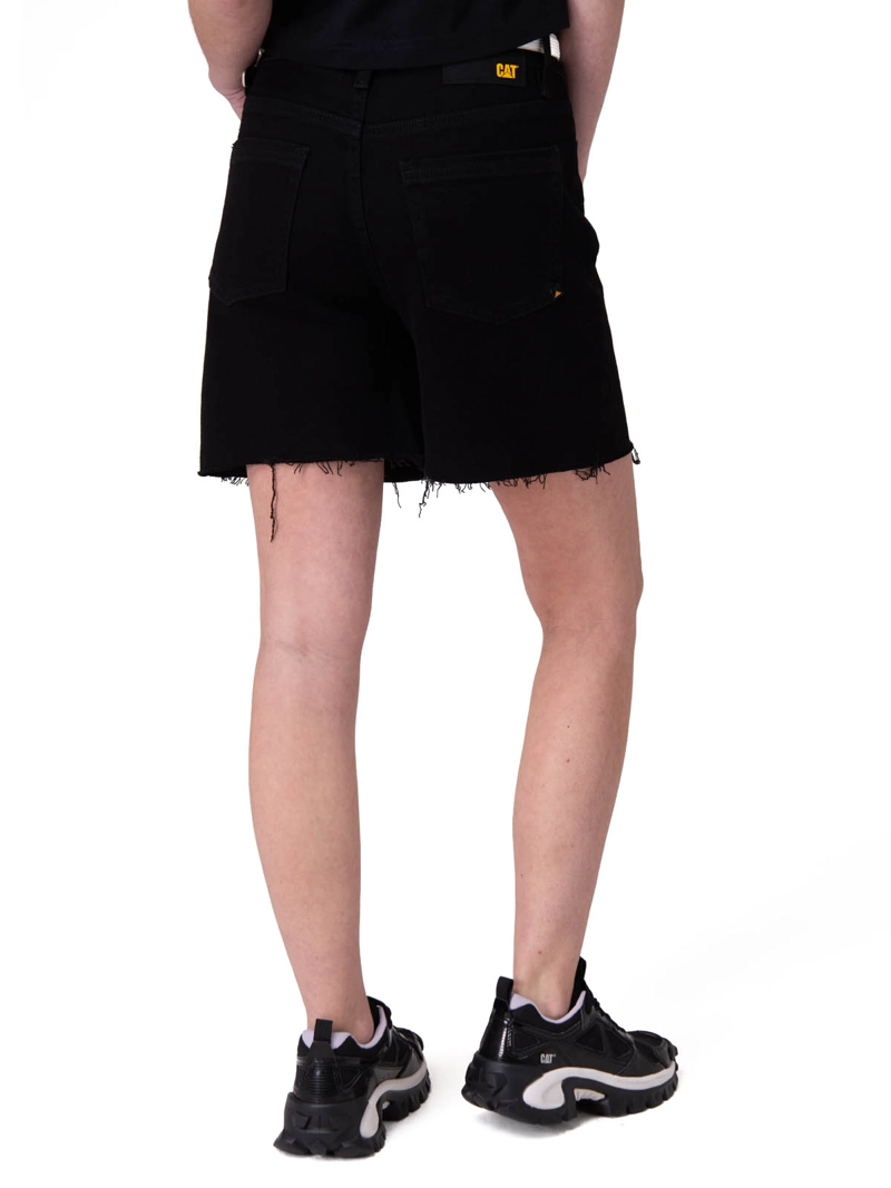 SHORT MUJER DENIM HIGH RISE COWB NEGRO CAT - 4