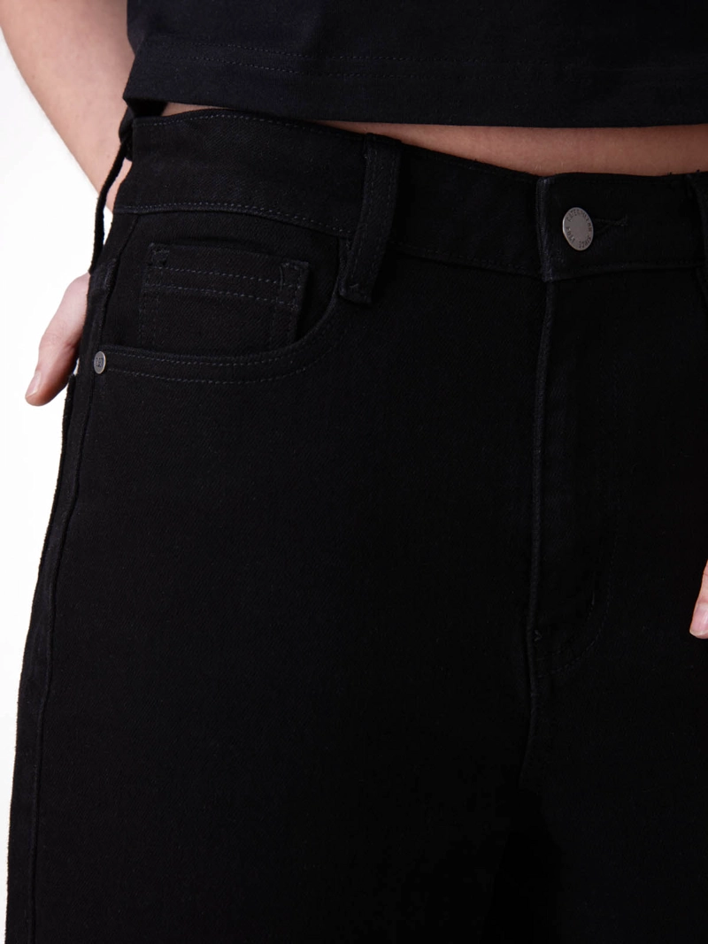 SHORT MUJER DENIM HIGH RISE COWB NEGRO CAT - 5