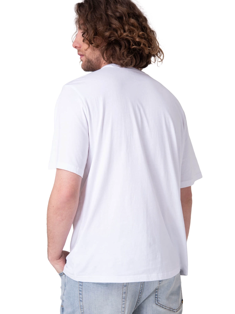 POLERA MANGA CORTA HOMBRE SOLID POCKET LABEL T BLANCO CAT - 2