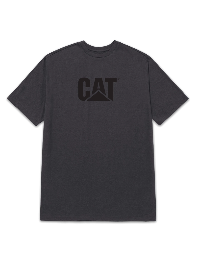 POLERA MANGA CORTA HOMBRE LOGO NEGRO CAT - 1