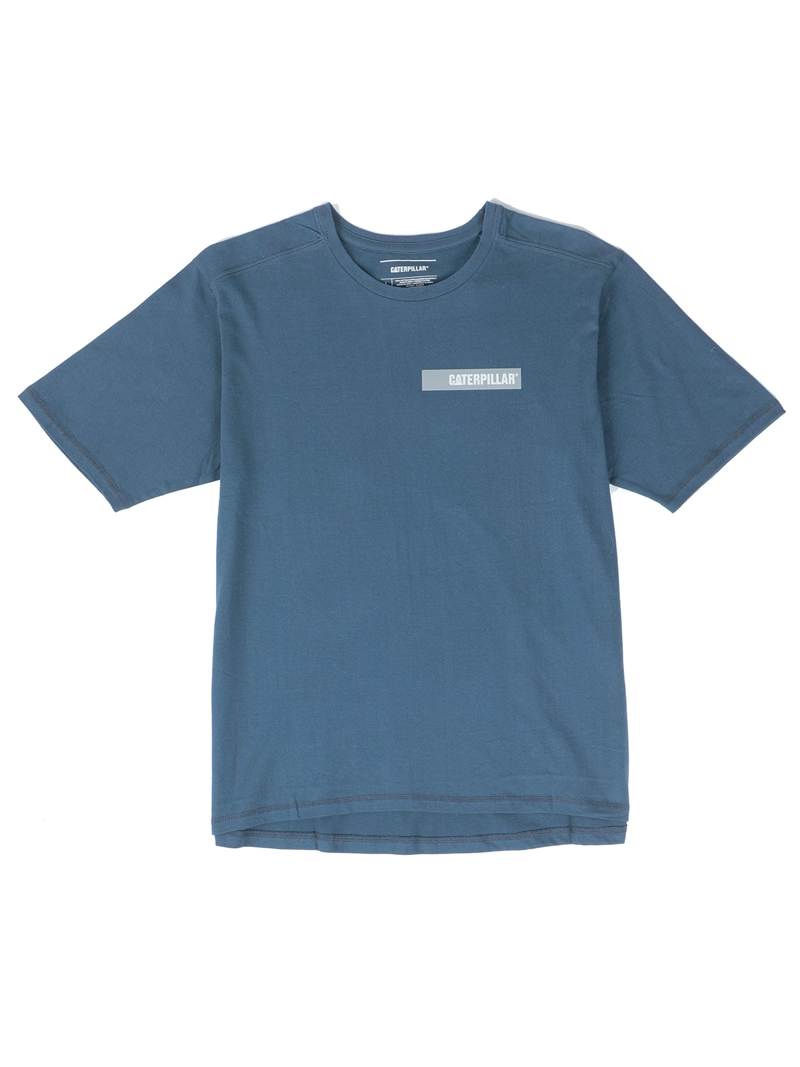 POLERA MANGA CORTA GRAPHIC TEE HOMBRE AZUL CAT - 1