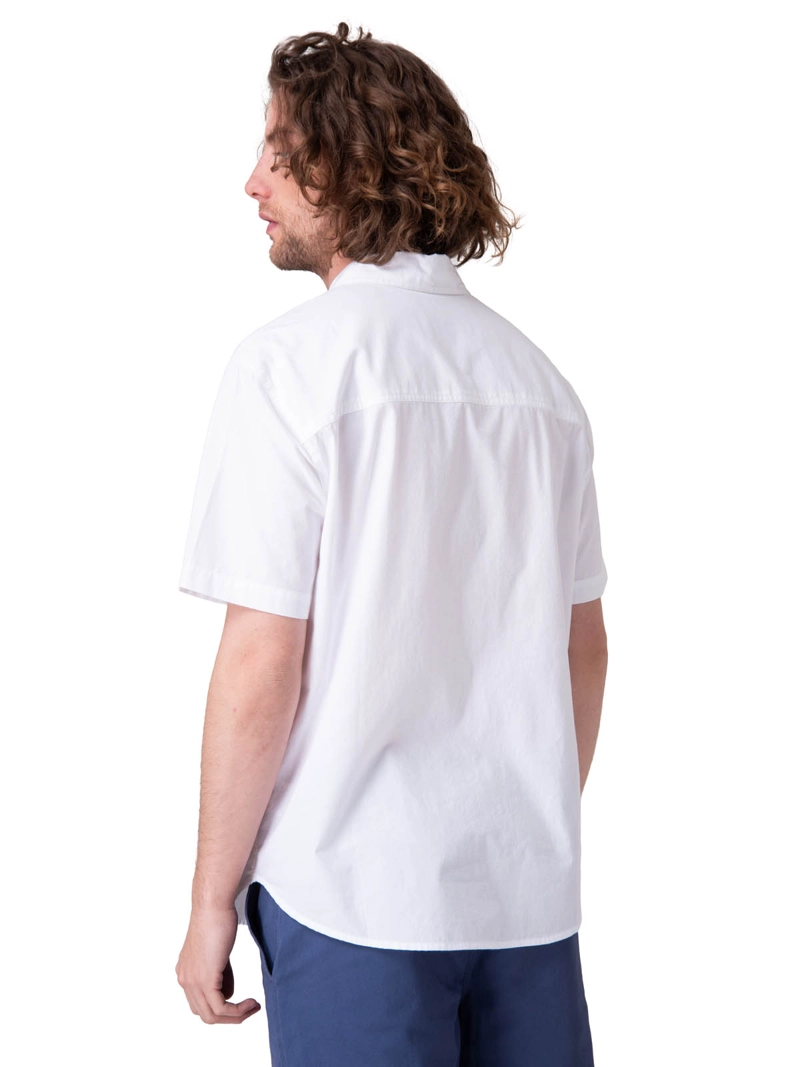 CAMISA MANGA CORTA HOMBRE POPLIN S/S SHIRT II BLANCO CAT - 2
