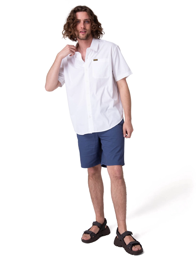 CAMISA MANGA CORTA HOMBRE POPLIN S/S SHIRT II BLANCO CAT - 5