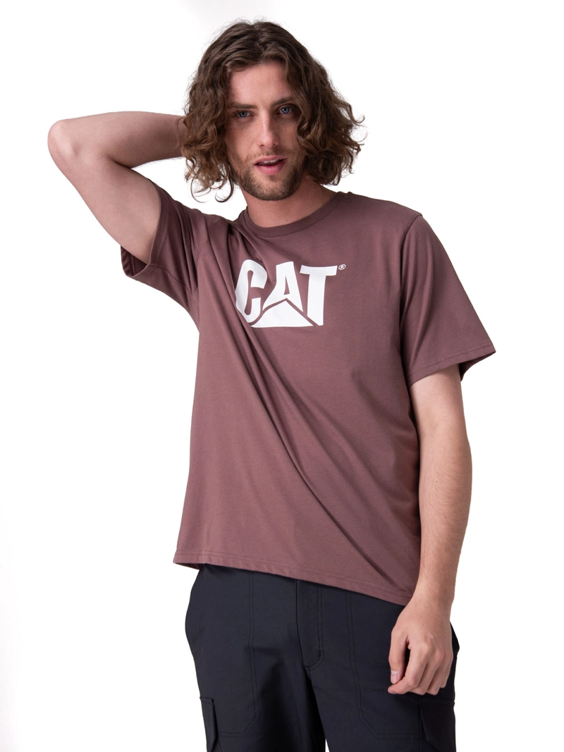 POLERA MANGA CORTA HOMBRE CAT LOGO TEE CAFE  CAT - 1