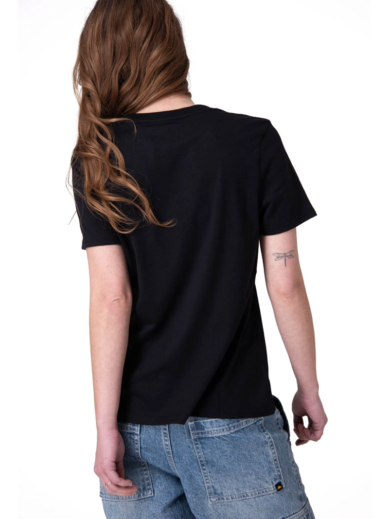 POLERA MANGA CORTA MUJER CAT LOGO TEE NEGRO CAT - 2