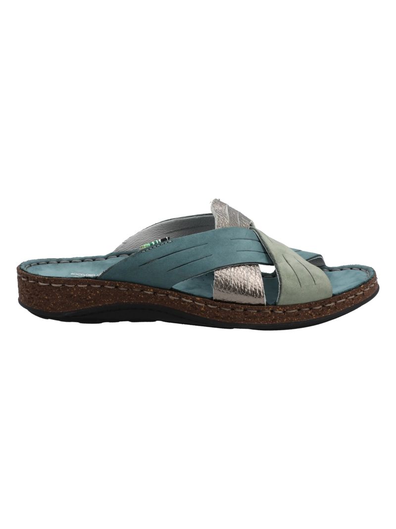 SANDALIA CUERO MUJER RACK AZUL ROCKFORD - 1