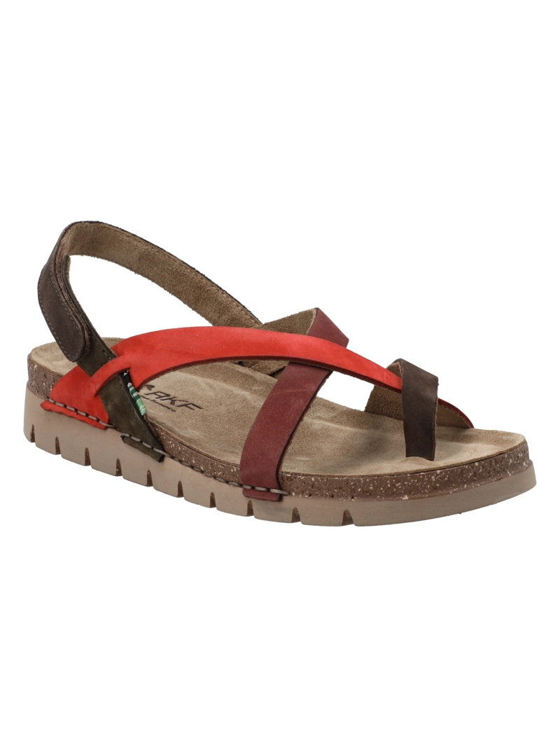SANDALIA CUERO MUJER LUNGOMARE ROJO ROCKFORD - 2
