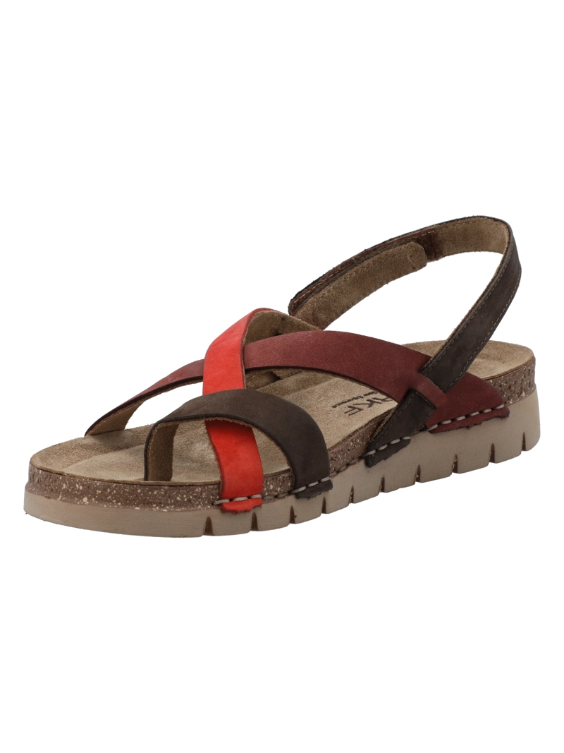 SANDALIA CUERO MUJER LUNGOMARE ROJO ROCKFORD - 5