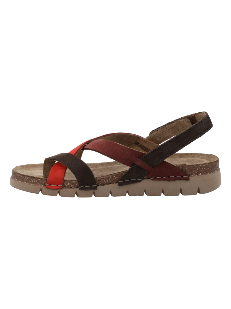 SANDALIA CUERO MUJER LUNGOMARE ROJO ROCKFORD - 6