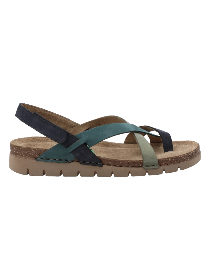 SANDALIA CUERO MUJER LUNGOMARE AZUL ROCKFORD - 1