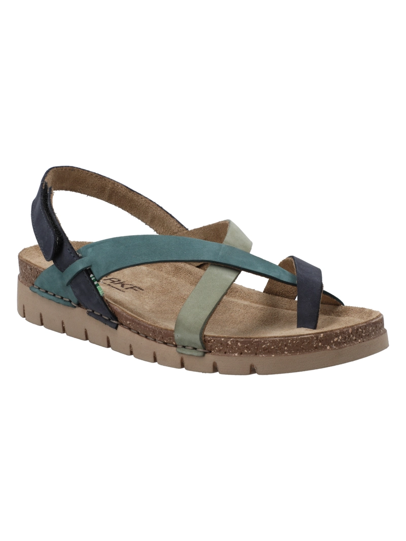 SANDALIA CUERO MUJER LUNGOMARE AZUL ROCKFORD - 2
