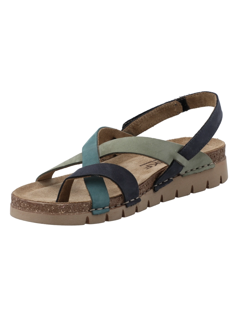 SANDALIA CUERO MUJER LUNGOMARE AZUL ROCKFORD - 5
