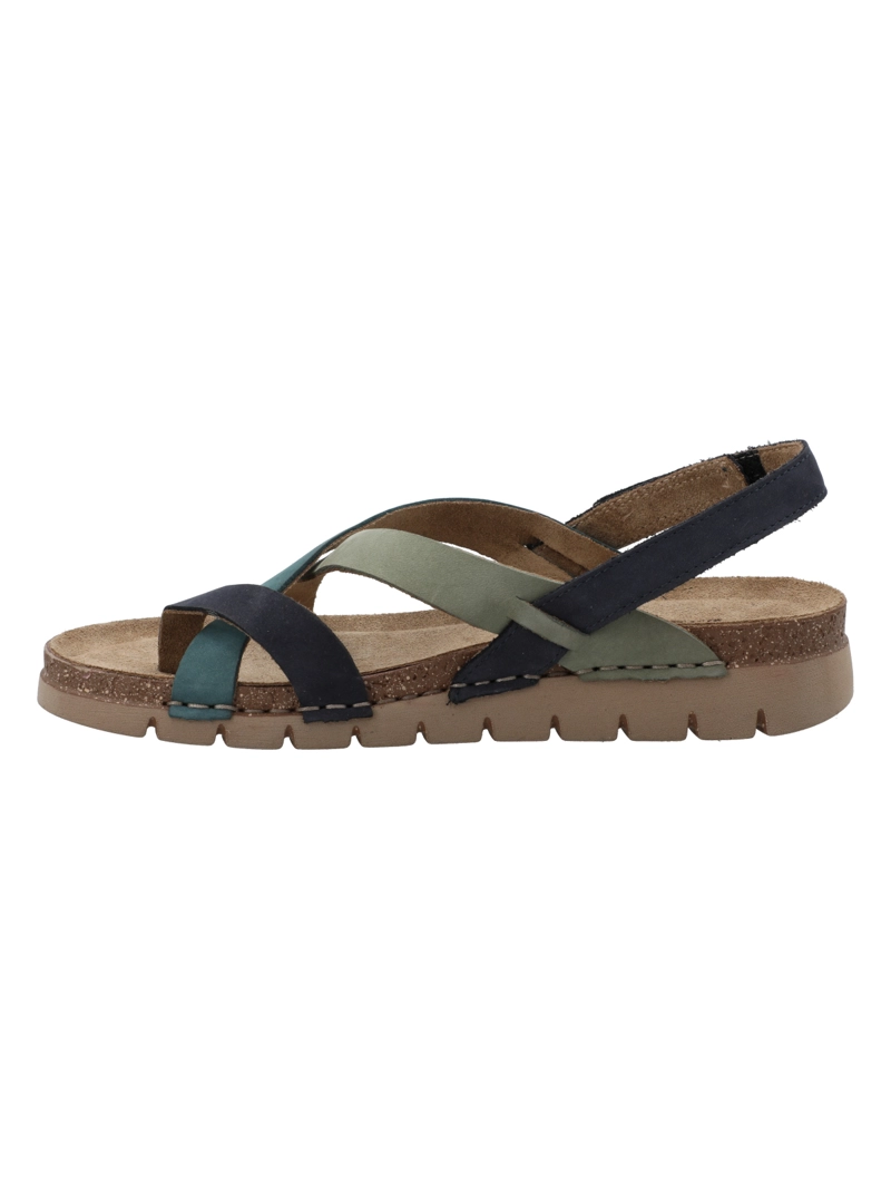 SANDALIA CUERO MUJER LUNGOMARE AZUL ROCKFORD - 6