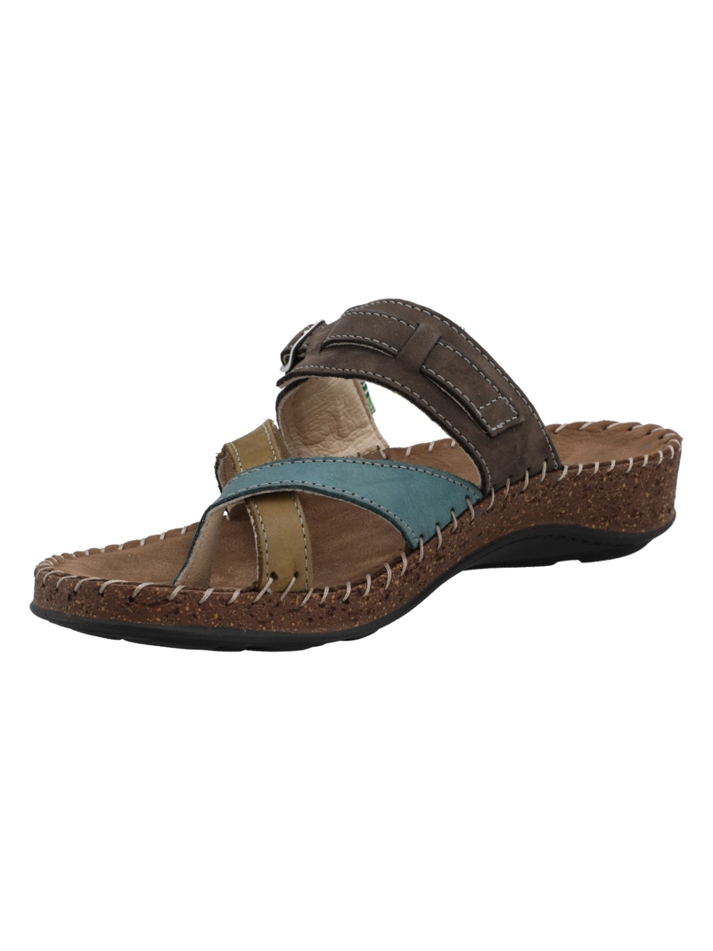 SANDALIA CUERO MUJER PARADISE AZUL ROCKFORD - 5