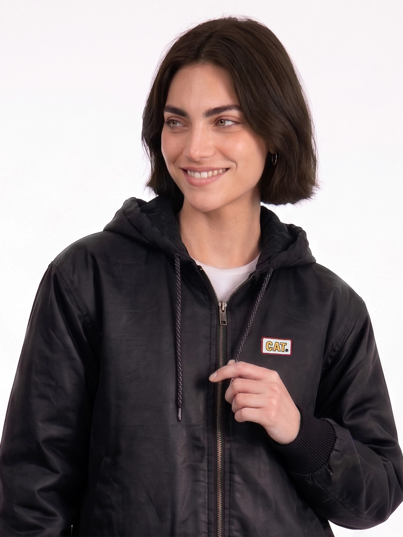 CHAQUETA TERMICA MUJER ENCERADA NEGRA CAT - 4