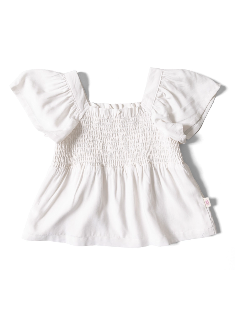 BLUSA MANGA CORTA NIÑA LUZ CREMA HUSH PUPPIES KIDS - 1