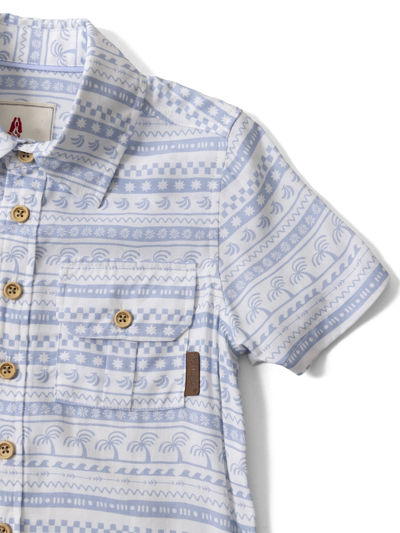 CAMISA MANGA CORTA NIÑO AURA BLANCO HUSH PUPPIES KIDS - 5