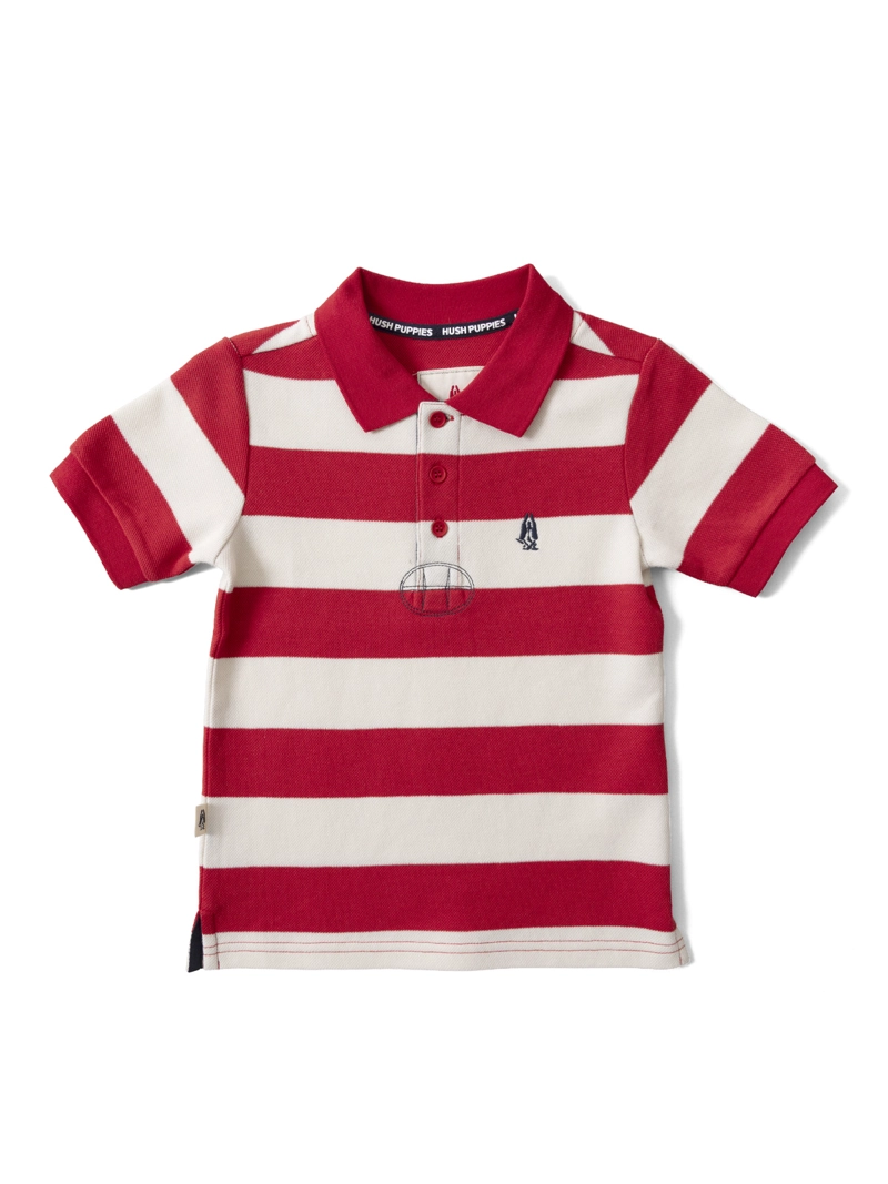 POLERA MANGA CORTA NIÑO ROMEO ROJO HUSH PUPPIES KIDS - 1