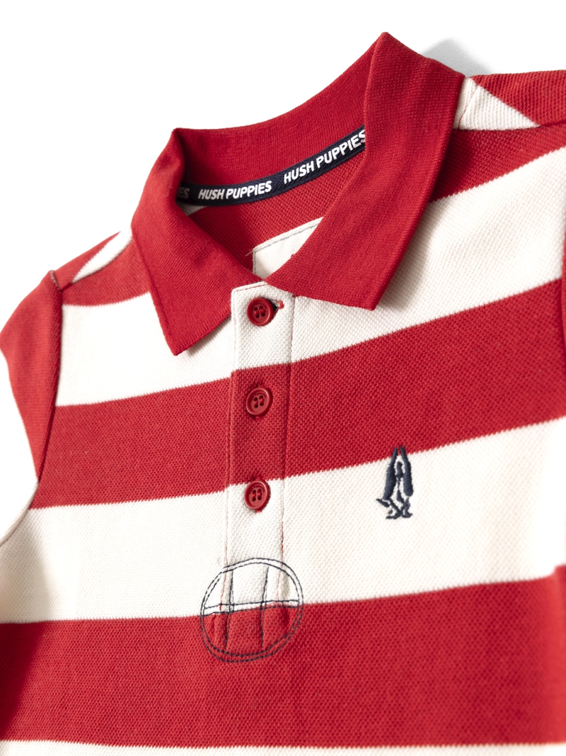 POLERA MANGA CORTA NIÑO ROMEO ROJO HUSH PUPPIES KIDS - 4