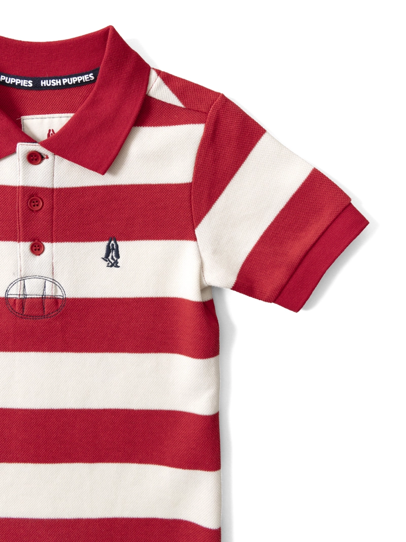 POLERA MANGA CORTA NIÑO ROMEO ROJO HUSH PUPPIES KIDS - 5
