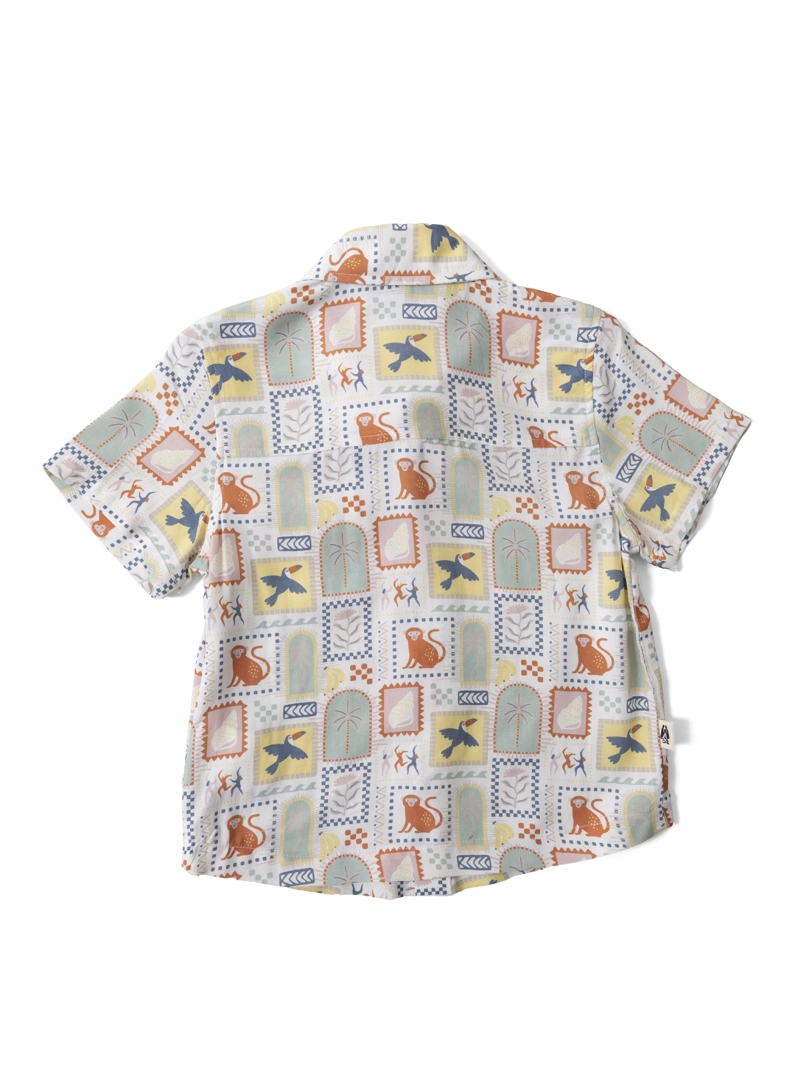 CAMISA MANGA CORTA NIÑO AURA BEIGE HUSH PUPPIES KIDS - 2