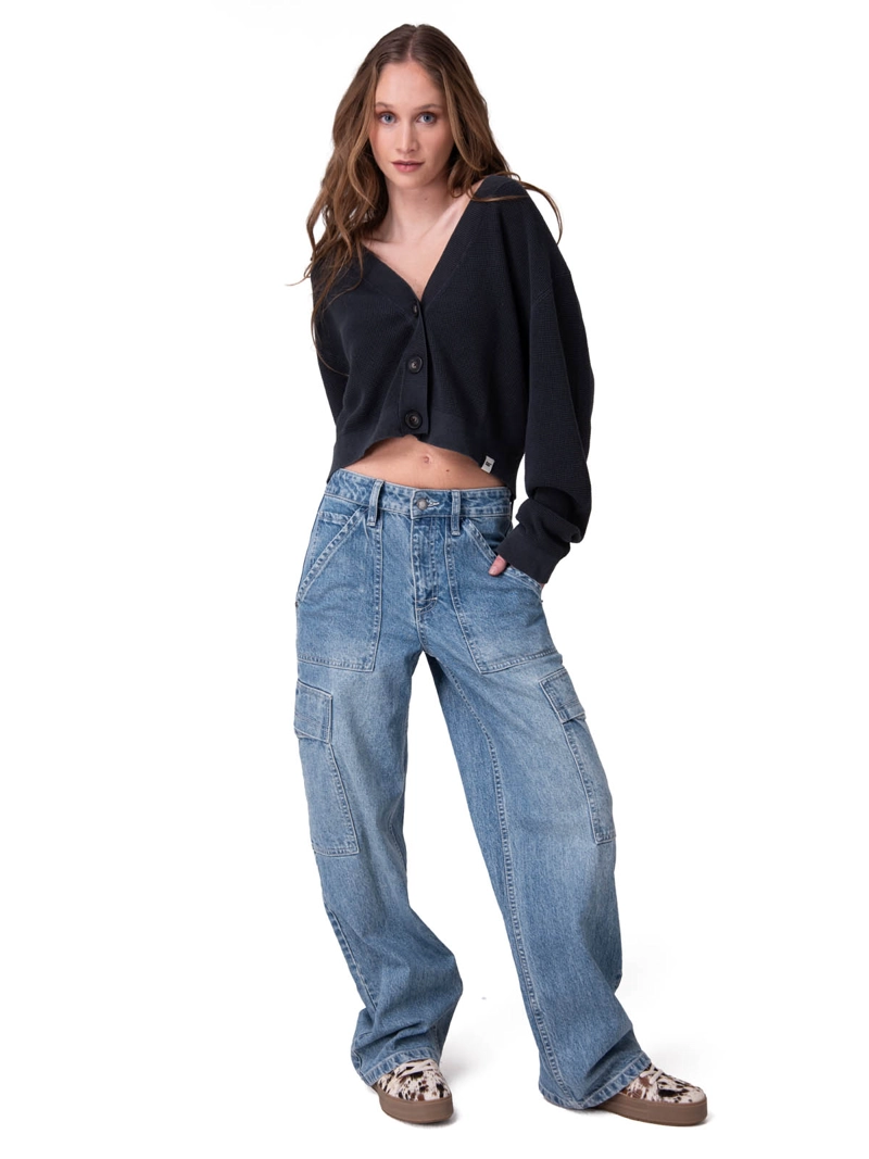 SWEATER MUJER FULL FASHION CARDIGA NEGRO CAT - 6