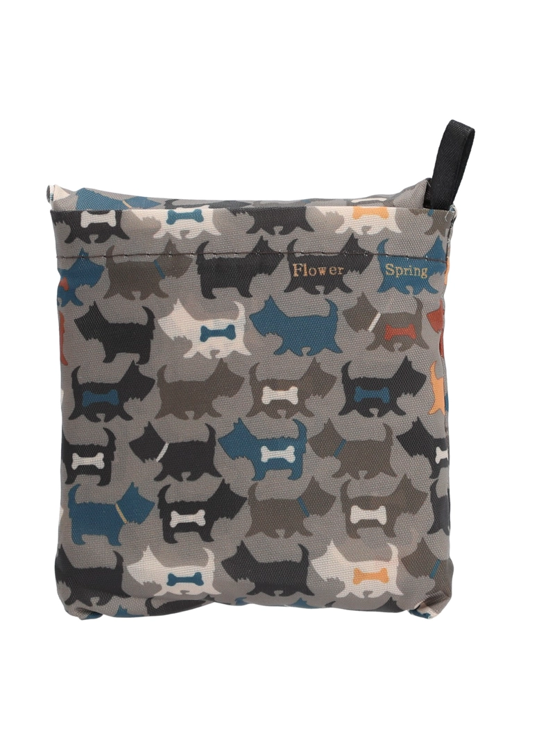 BOLSA POLIESTER MUJER SHOPPING BAG DOG GRIS AZALEIA - 3