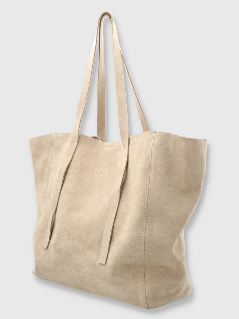 BOLSO CUERO MUJER SUEDE BAG BEIGE BSOUL - 3
