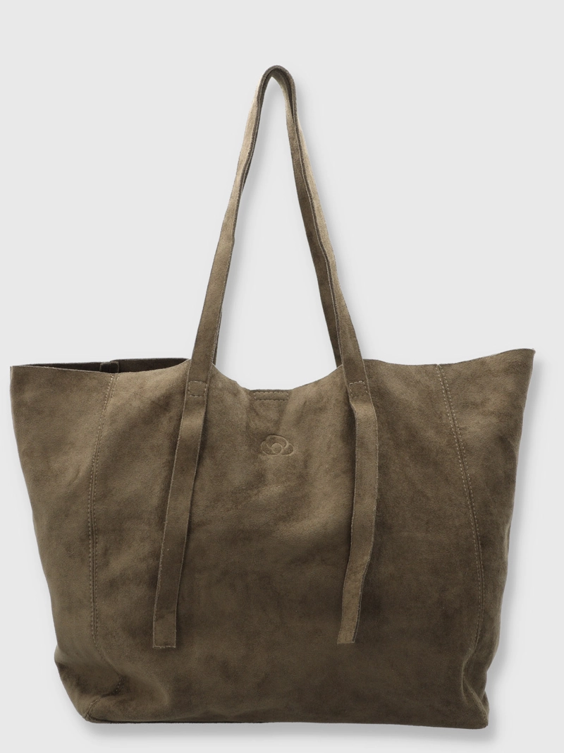 BOLSO CUERO MUJER SUEDE BAG VERDE BSOUL - 1