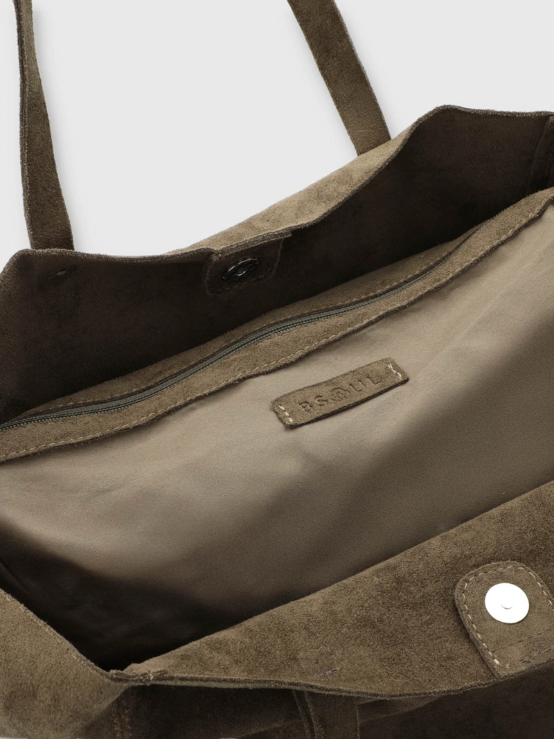 BOLSO CUERO MUJER SUEDE BAG VERDE BSOUL - 5