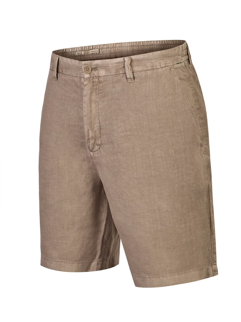 SHORT LINO ORGANICO HOMBRE LINEN BEIGE ROCKFORD - 1