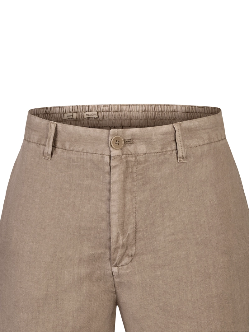 SHORT LINO ORGANICO HOMBRE LINEN BEIGE ROCKFORD - 4