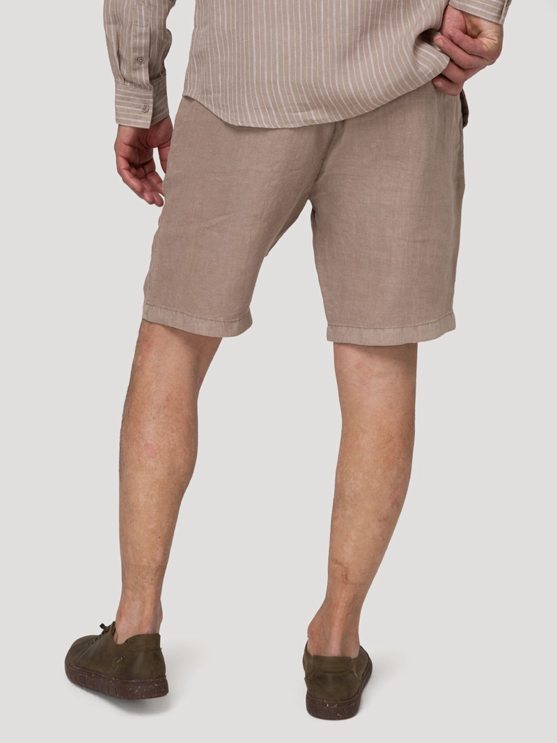 SHORT LINO ORGANICO HOMBRE LINEN BEIGE ROCKFORD - 6