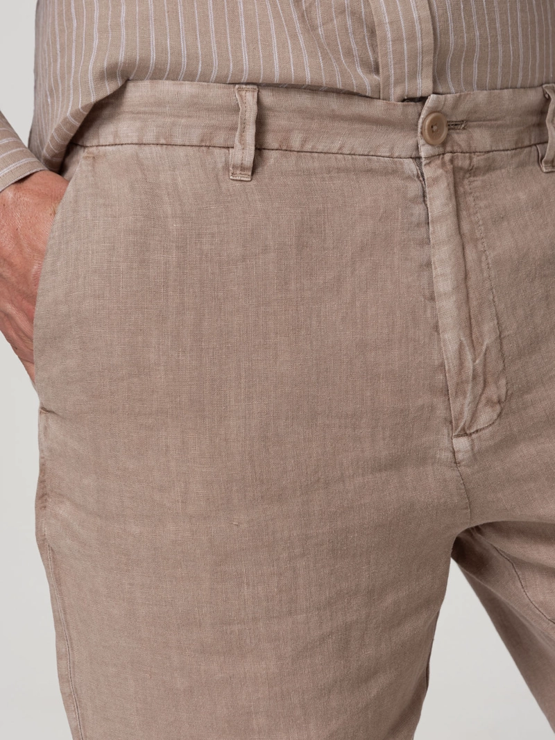 SHORT LINO ORGANICO HOMBRE LINEN BEIGE ROCKFORD - 7