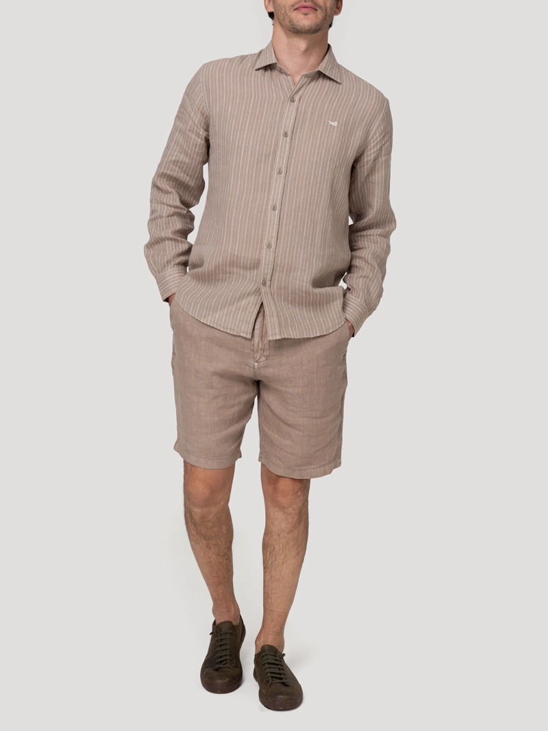 SHORT LINO ORGANICO HOMBRE LINEN BEIGE ROCKFORD - 9