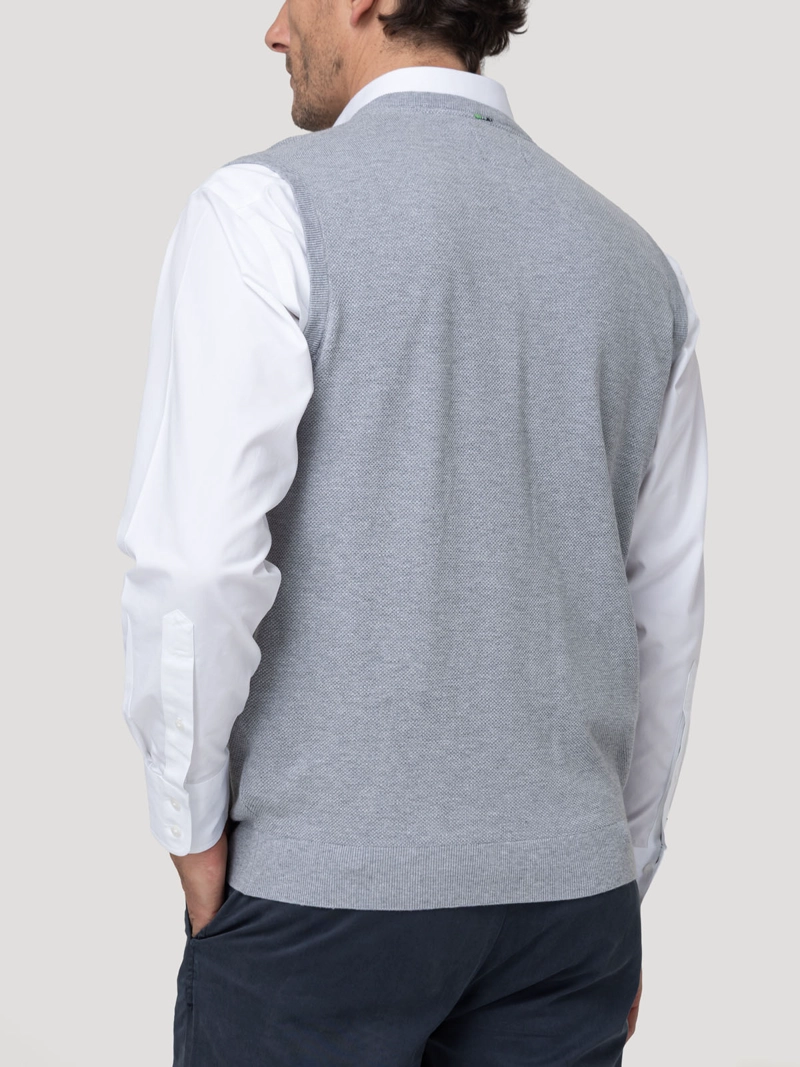 SWEATER ALGODON ORGANICO HOMBRE RIVO GRIS ROCKFORD - 6