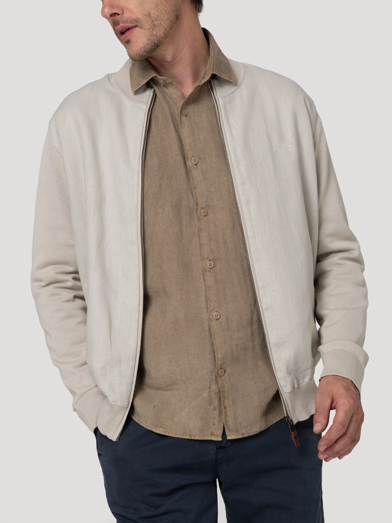 CHAQUETA LINO ORGANICO HOMBRE VELIN BEIGE ROCKFORD - 5